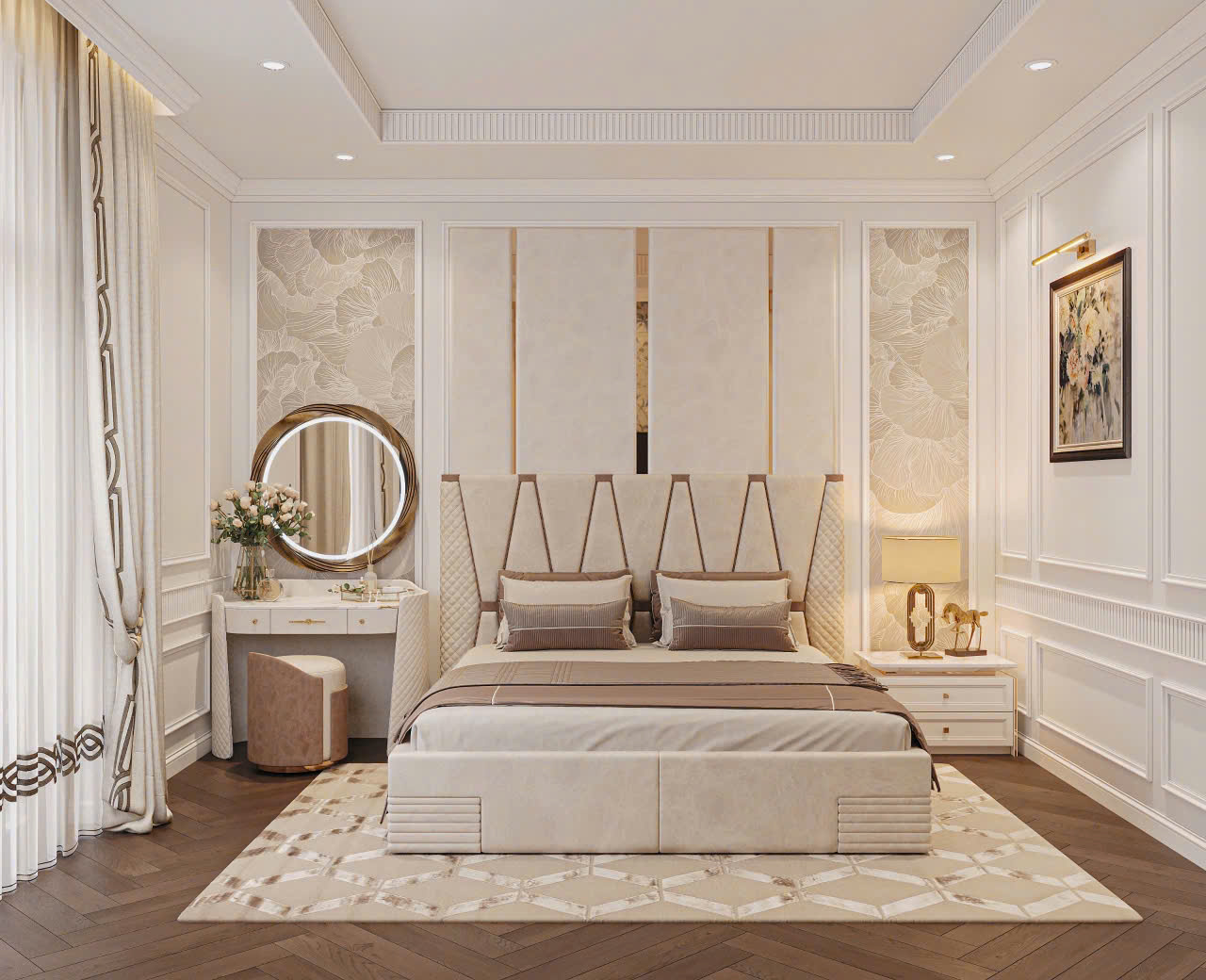 Làm vách đầu giường bọc nệm